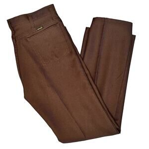 Vintage Wrangler pants polyester brown western casual dress  34x32